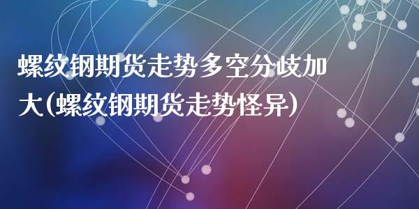螺纹钢期货走势多空分歧加大(螺纹钢期货走势怪异)_https://www.zghnxxa.com_内盘期货_第1张