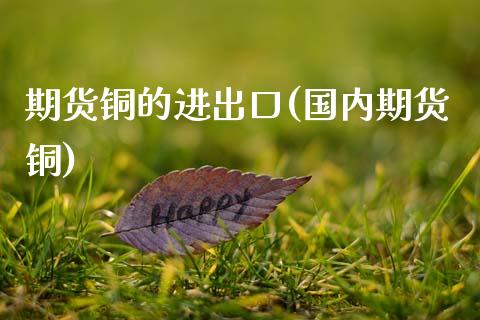 期货铜的进出口(国内期货铜)_国际期货_第1张_期货直播室 期货铜的进出口(国内期货铜)_https://www.zghnxxa.com_国际期货_第1张