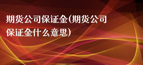 期货公司保证金(期货公司保证金什么意思)_https://www.zghnxxa.com_国际期货_第1张