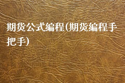 期货公式编程(期货编程手把手)_https://www.zghnxxa.com_期货直播室_第1张