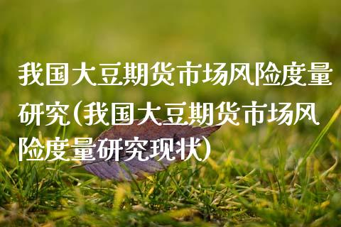 我国大豆期货市场风险度量研究(我国大豆期货市场风险度量研究现状)_https://www.zghnxxa.com_黄金期货_第1张