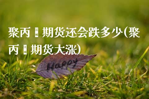 聚丙烯期货还会跌多少(聚丙烯期货大涨)_内盘期货_第1张_期货直播室 聚丙烯期货还会跌多少(聚丙烯期货大涨)_https://www.zghnxxa.com_内盘期货_第1张