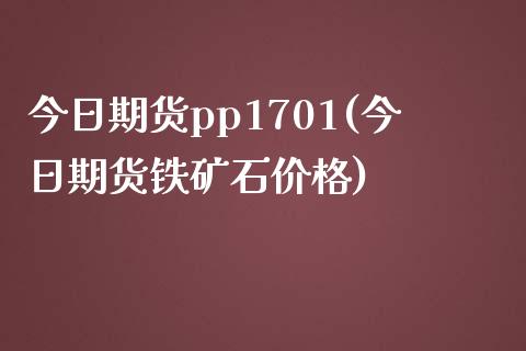 今日期货pp1701(今日期货铁矿石价格)_https://www.zghnxxa.com_期货直播室_第1张