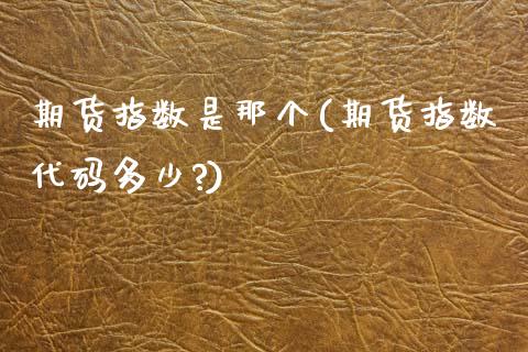 期货指数是那个(期货指数代码多少?)_国际期货_第1张_期货直播室 期货指数是那个(期货指数代码多少?)_https://www.zghnxxa.com_国际期货_第1张