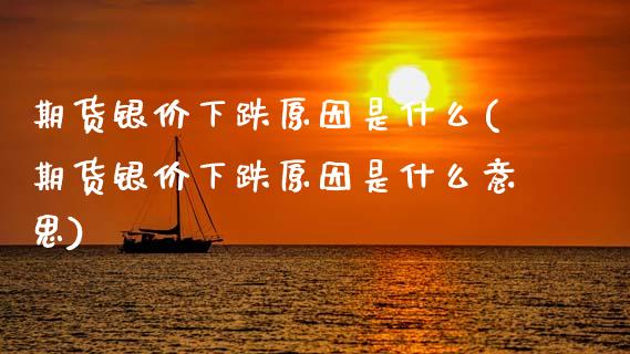 期货银价下跌原因是什么(期货银价下跌原因是什么意思)_https://www.zghnxxa.com_国际期货_第1张