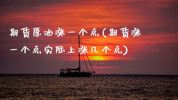 期货原油涨一个点(期货涨一个点实际上涨几个点)_https://www.zghnxxa.com_黄金期货_第1张