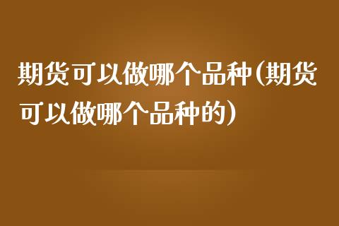 期货可以做哪个品种(期货可以做哪个品种的)_https://www.zghnxxa.com_国际期货_第1张