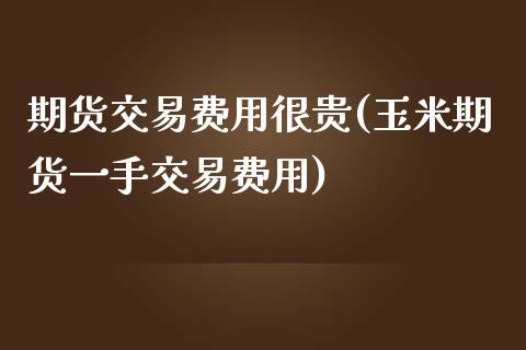 期货交易费用很贵(玉米期货一手交易费用)_https://www.zghnxxa.com_国际期货_第1张