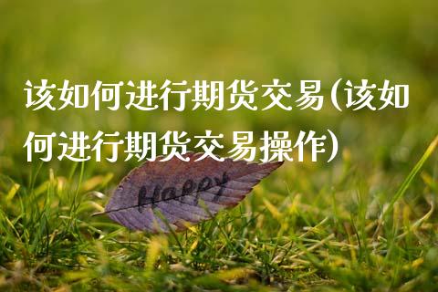 该如何进行期货交易(该如何进行期货交易操作)_https://www.zghnxxa.com_黄金期货_第1张