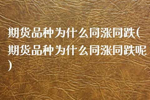 期货品种为什么同涨同跌(期货品种为什么同涨同跌呢)_国际期货_第1张_期货直播室 期货品种为什么同涨同跌(期货品种为什么同涨同跌呢)_https://www.zghnxxa.com_国际期货_第1张