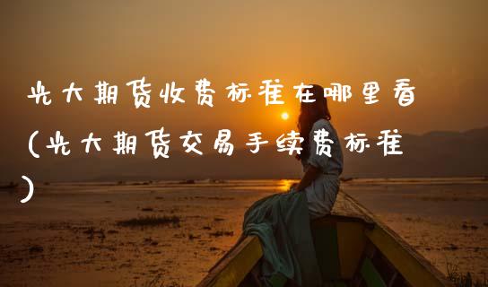 光大期货收费标准在哪里看(光大期货交易手续费标准)_https://www.zghnxxa.com_期货直播室_第1张
