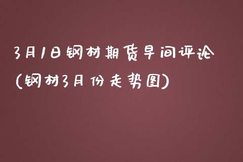3月1日钢材期货早间评论(钢材3月份走势图)_https://www.zghnxxa.com_期货直播室_第1张