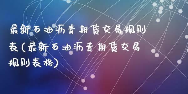 最新石油沥青期货交易规则表(最新石油沥青期货交易规则表格)_期货直播室_第1张_期货直播室 最新石油沥青期货交易规则表(最新石油沥青期货交易规则表格)_https://www.zghnxxa.com_期货直播室_第1张