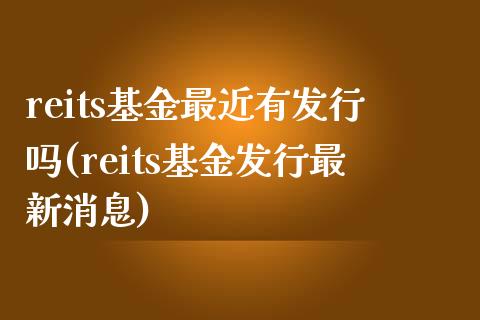 reits基金最近有发行吗(reits基金发行最新消息)_内盘期货_第1张_期货直播室 reits基金最近有发行吗(reits基金发行最新消息)_https://www.zghnxxa.com_内盘期货_第1张