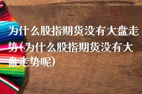 为什么股指期货没有大盘走势(为什么股指期货没有大盘走势呢)_https://www.zghnxxa.com_内盘期货_第1张
