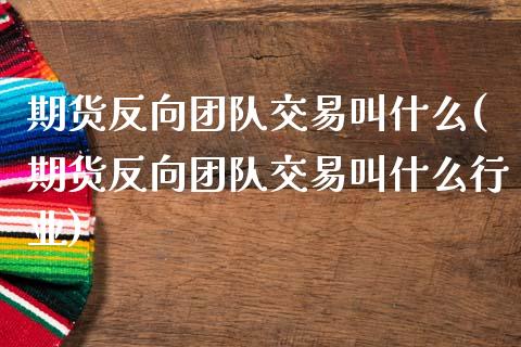 期货反向团队交易叫什么(期货反向团队交易叫什么行业)_https://www.zghnxxa.com_国际期货_第1张