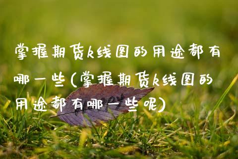 掌握期货k线图的用途都有哪一些(掌握期货k线图的用途都有哪一些呢)_https://www.zghnxxa.com_内盘期货_第1张