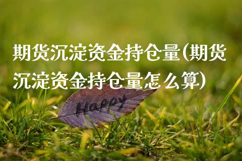 期货沉淀资金持仓量(期货沉淀资金持仓量怎么算)_https://www.zghnxxa.com_内盘期货_第1张