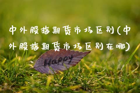 中外股指期货市场区别(中外股指期货市场区别在哪)_https://www.zghnxxa.com_黄金期货_第1张