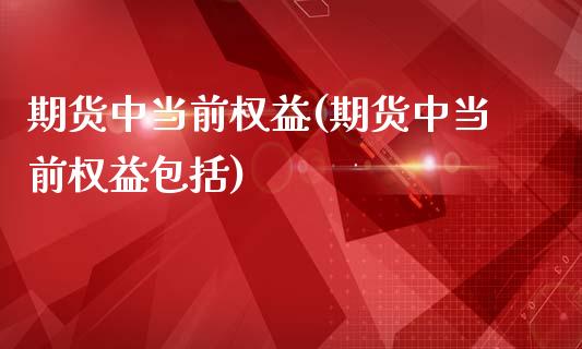 期货中当前权益(期货中当前权益包括)_https://www.zghnxxa.com_内盘期货_第1张