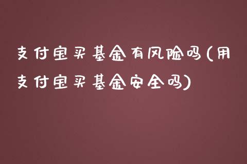 支付宝买基金有风险吗(用支付宝买基金安全吗)_国际期货_第1张_期货直播室 支付宝买基金有风险吗(用支付宝买基金安全吗)_https://www.zghnxxa.com_国际期货_第1张