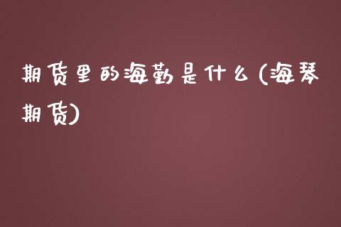 期货里的海勤是什么(海琴期货)_黄金期货_第1张_期货直播室 期货里的海勤是什么(海琴期货)_https://www.zghnxxa.com_黄金期货_第1张