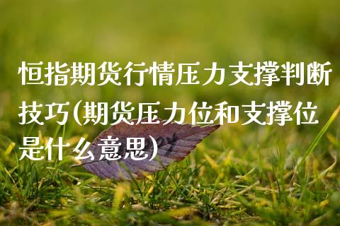 恒指期货行情压力支撑判断技巧(期货压力位和支撑位是什么意思)_国际期货_第1张_期货直播室 恒指期货行情压力支撑判断技巧(期货压力位和支撑位是什么意思)_https://www.zghnxxa.com_国际期货_第1张