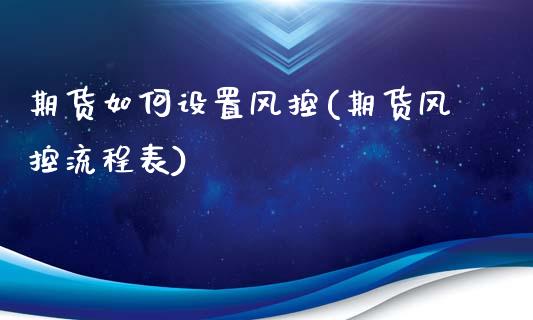 期货如何设置风控(期货风控流程表)_内盘期货_第1张_期货直播室 期货如何设置风控(期货风控流程表)_https://www.zghnxxa.com_内盘期货_第1张