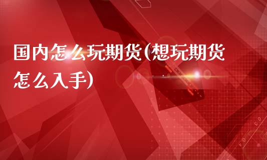 国内怎么玩期货(想玩期货怎么入手)_https://www.zghnxxa.com_黄金期货_第1张