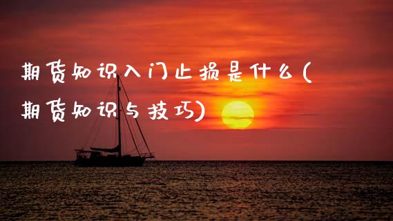 期货知识入门止损是什么(期货知识与技巧)_https://www.zghnxxa.com_黄金期货_第1张