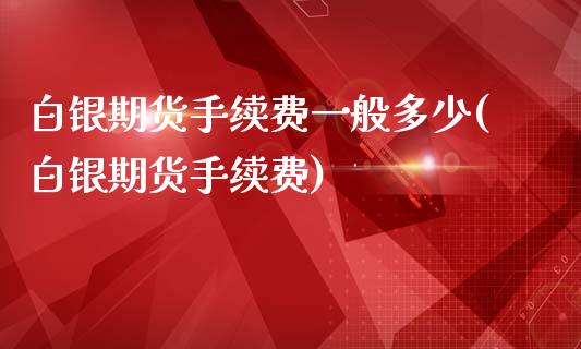 白银期货手续费一般多少(白银期货手续费)_https://www.zghnxxa.com_国际期货_第1张