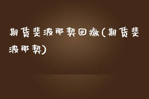 期货斐波那契回撤(期货斐波那契)_https://www.zghnxxa.com_黄金期货_第1张