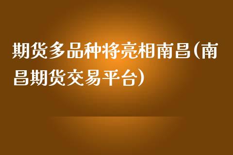 期货多品种将亮相南昌(南昌期货交易平台)_https://www.zghnxxa.com_黄金期货_第1张