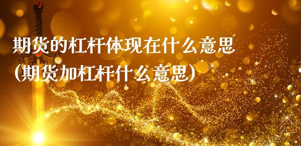 期货的杠杆体现在什么意思(期货加杠杆什么意思)_黄金期货_第1张_期货直播室 期货的杠杆体现在什么意思(期货加杠杆什么意思)_https://www.zghnxxa.com_黄金期货_第1张