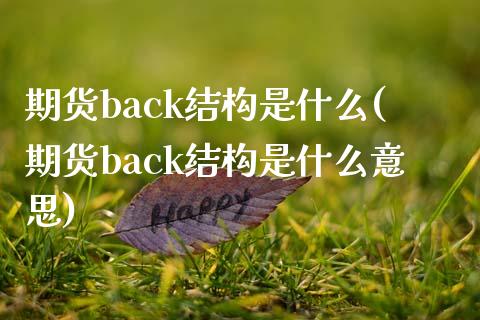 期货back结构是什么(期货back结构是什么意思)_期货直播室_第1张_期货直播室 期货back结构是什么(期货back结构是什么意思)_https://www.zghnxxa.com_期货直播室_第1张