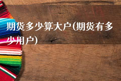 期货多少算大户(期货有多少用户)_https://www.zghnxxa.com_期货直播室_第1张