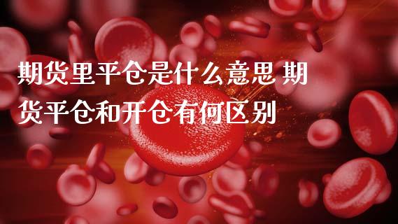 期货里平仓是什么意思 期货平仓和开仓有何区别_https://www.zghnxxa.com_黄金期货_第1张
