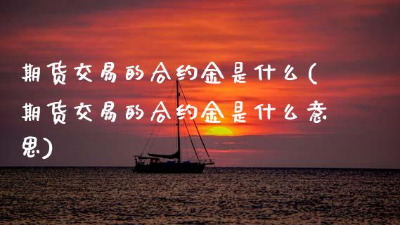 期货交易的合约金是什么(期货交易的合约金是什么意思)_https://www.zghnxxa.com_内盘期货_第1张