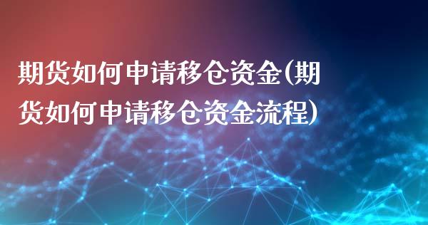 期货如何申请移仓资金(期货如何申请移仓资金流程)_https://www.zghnxxa.com_国际期货_第1张