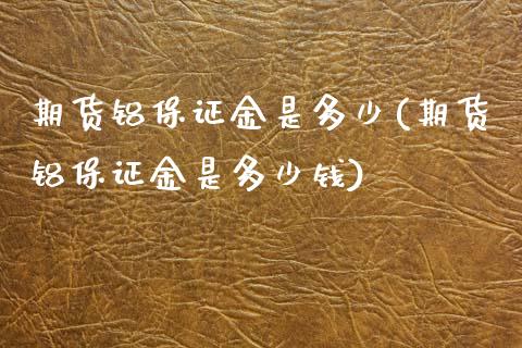 期货铝保证金是多少(期货铝保证金是多少钱)_https://www.zghnxxa.com_黄金期货_第1张
