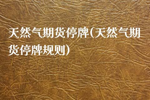 天然气期货停牌(天然气期货停牌规则)_https://www.zghnxxa.com_国际期货_第1张