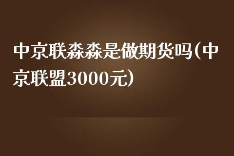 中京联淼淼是做期货吗(中京联盟3000元)_https://www.zghnxxa.com_期货直播室_第1张