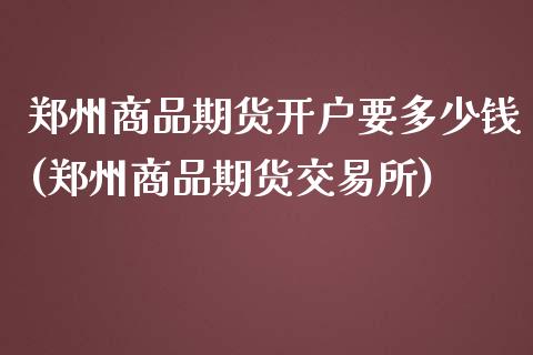 郑州商品期货开户要多少钱(郑州商品期货交易所)_https://www.zghnxxa.com_黄金期货_第1张