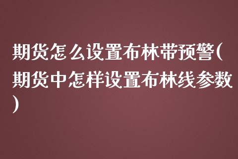 期货怎么设置布林带预警(期货中怎样设置布林线参数)_https://www.zghnxxa.com_黄金期货_第1张