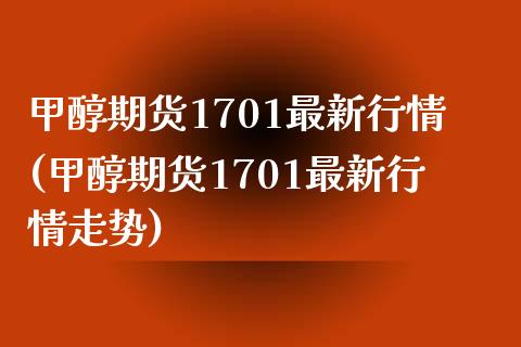 甲醇期货1701最新行情(甲醇期货1701最新行情走势)_https://www.zghnxxa.com_国际期货_第1张