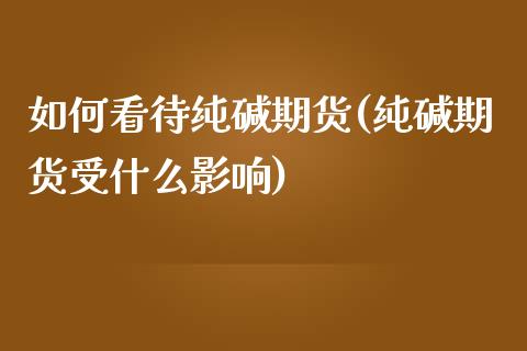 如何看待纯碱期货(纯碱期货受什么影响)_国际期货_第1张_期货直播室 如何看待纯碱期货(纯碱期货受什么影响)_https://www.zghnxxa.com_国际期货_第1张
