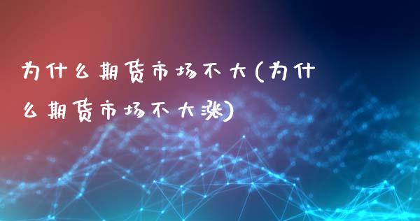 为什么期货市场不大(为什么期货市场不大涨)_https://www.zghnxxa.com_期货直播室_第1张