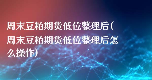 周末豆粕期货低位整理后(周末豆粕期货低位整理后怎么操作)_https://www.zghnxxa.com_黄金期货_第1张