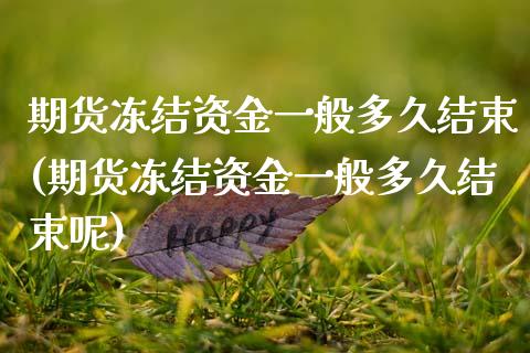 期货冻结资金一般多久结束(期货冻结资金一般多久结束呢)_https://www.zghnxxa.com_期货直播室_第1张