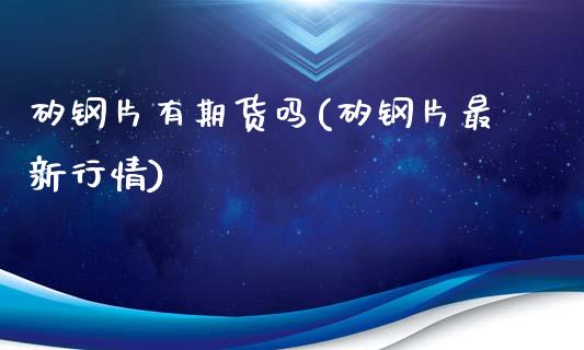 矽钢片有期货吗(矽钢片最新行情)_https://www.zghnxxa.com_内盘期货_第1张